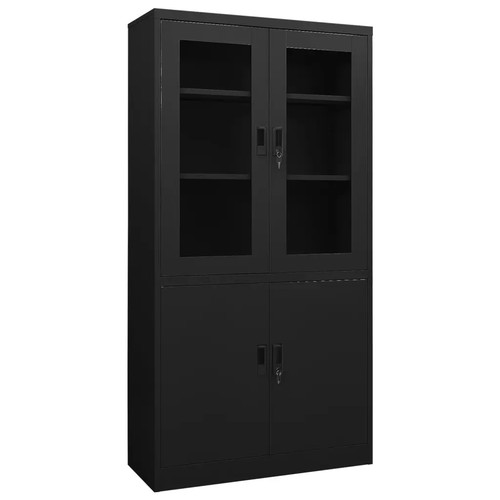 Walplus black steel office - black,
