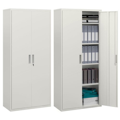 Homcom lockable metal - metal, cabinet