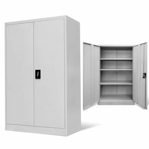 Grey metal storage - metal, 2