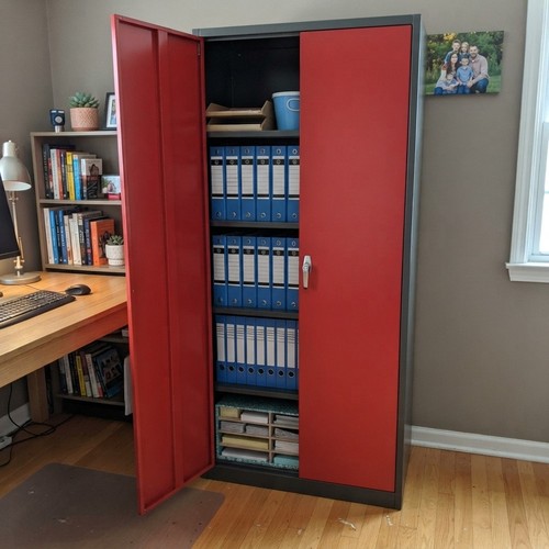 Metal storage cabinet 180cm - cabinet,