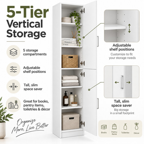 White slim tall - tall, storage