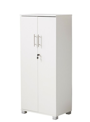 White storage cabinet 125cm - cabinet, 2